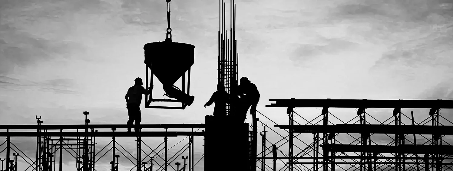 people working on a construction site